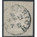 SWITZERLAND - 1862 2Rp grey Sitting Helvetia (late Bern printing), used – Zumstein # 21G