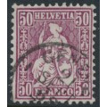 SWITZERLAND - 1867 50c red-lilac Sitting Helvetia (Sitzende Helvetia), used – Zumstein # 43b