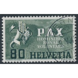 SWITZERLAND - 1945 80c deep grey-green Peace issue, used – Michel # 454