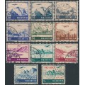 SWITZERLAND - 1941 Airmail set of 11, used – Michel # 387-395+506-507