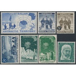 AUSTRALIA / AAT - 1957-1961 complete set of 7 pre-decimals, MNH – SG # 1-7