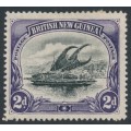 PAPUA / BNG - 1901 2d black/violet Lakatoi, vertical rosettes watermark, MH – SG # 11