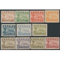 NAURU - 1924 ½d to 1/- Freighter short set of 11 on rough, greyish paper, MH – SG # 26A-36A