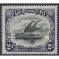 PAPUA / BNG - 1901 2d black/violet Lakatoi, vertical rosettes watermark, MH – SG # 11