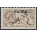 NAURU - 1916 2/6 pale brown Seahorses (De La Rue printing) o/p NAURU, MH – SG # 21