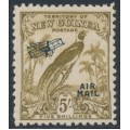 NEW GUINEA - 1932 5/- olive-brown Bird of Paradise, no dates, airmail o/p, MH – SG # 201