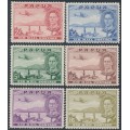 PAPUA - 1939 Natives Poling Rafts set of 6, MH – SG # 163-168