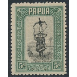 PAPUA - 1932 5d black/slate-green Masked Dancer, MNH – SG # 136