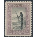 PAPUA - 1932 9d black/violet Shooting Fish, MNH – SG # 133