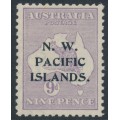 AUSTRALIA / NWPI - 1915 9d violet Kangaroo, 2nd watermark, MH – SG # 89