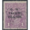 AUSTRALIA / NWPI - 1922 1d blue-violet KGV, perforated OS, used – SG # O17