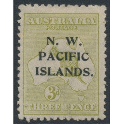 AUSTRALIA / NWPI - 1919 3d olive Kangaroo, die II, 3rd watermark, MH – SG # 109a