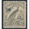 NEW GUINEA - 1932 £1 olive-grey Bird of Paradise, no dates, airmail o/p, MH – SG # 203