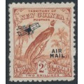 NEW GUINEA - 1931 2/- dull lake Bird of Paradise, with dates, airmail o/p, MH – SG # 173