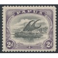 PAPUA / BNG - 1908 2d black/purple Lakatoi, small PAPUA, perf. 11, upright wmk, MH – SG # 50
