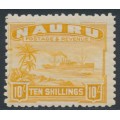 NAURU - 1924 10/- yellow Freighter on grey paper, MNH – SG # 39A