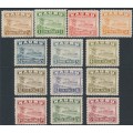 NAURU - 1937 ½d to 5/- Freighter short set on shiny paper, MH – SG # 26B-38B