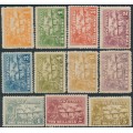 NEW GUINEA - 1925 ½d to 5/- Native Village short set of 11, MH – SG # 125-134