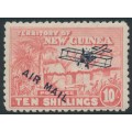 NEW GUINEA - 1931 10/- bright pink Native Village, airmail o/p, MNH – SG # 148