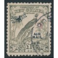 NEW GUINEA - 1932 £1 olive-grey Bird of Paradise, no dates, airmail o/p, used – SG # 203