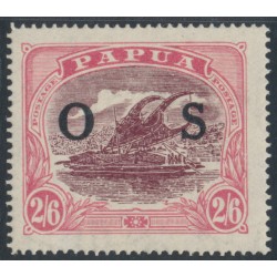 PAPUA - 1931 2/6 maroon/pale pink Lakatoi, overprinted OS, MH – SG # O66