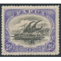 PAPUA / BNG - 1910 2½d black/blue-violet Lakatoi, large PAPUA, MH – SG # 78