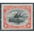 PAPUA / BNG - 1901 1d black/carmine Lakatoi, horizontal rosettes watermark, MH – SG # 2