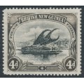 PAPUA / BNG - 1901 4d black/sepia Lakatoi, horizontal rosettes watermark, MH – SG # 5