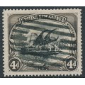 PAPUA / BNG - 1901 4d black/sepia Lakatoi, horizontal rosettes watermark, used – SG # 5