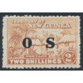 NEW GUINEA - 1925 2/- brown-lake Native Village, o/p OS, MNH – SG # O30