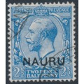NAURU - 1916 2½d blue Great Britain KGV o/p NAURU, used – SG # 6