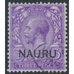 NAURU - 1916 3d bluish violet Great Britain KGV o/p NAURU, used – SG # 7