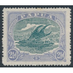 PAPUA / BNG - 1919 2½d myrtle/blue Lakatoi, with a variety, MH – SG # 97