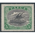 PAPUA / BNG - 1916 5/- black/deep green Lakatoi, MH – SG # 104