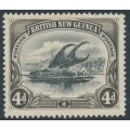 PAPUA / BNG - 1901 4d black/sepia Lakatoi, horizontal rosettes watermark, MH – SG # 5
