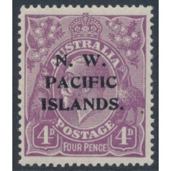 AUSTRALIA / NWPI - 1922 4d violet KGV, single watermark, MNH – SG # 123