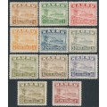 NAURU - 1937 ½d to 1/- Freighter short set on shiny paper, MH – SG # 26B-36B