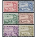 PAPUA - 1939 Natives Poling Rafts set of 6, MH – SG # 163-168