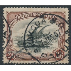 PAPUA / BNG - 1905 2/6 black/brown Lakatoi, horizontal rosettes watermark, used – SG # 8